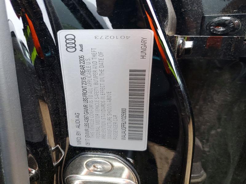 Продажа на аукционе авто 2018 Audi A3, vin: WAUAUGFF8J1025900, номер лота: 74634385