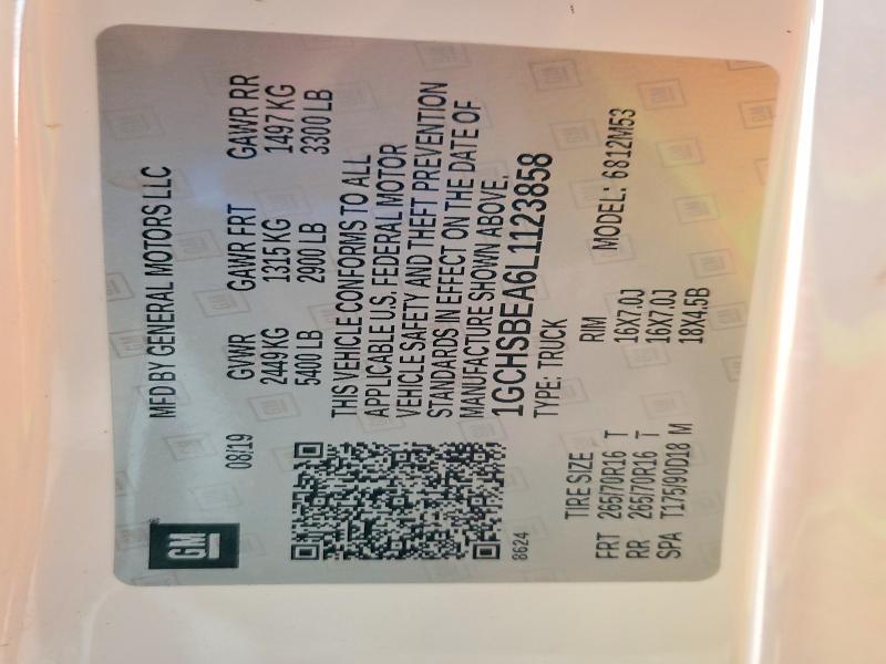 Aukcja sprzedaży 2020 Chevrolet Colorado, vin: 1GCHSBEA6L1123858, numer aukcji: 98641215
