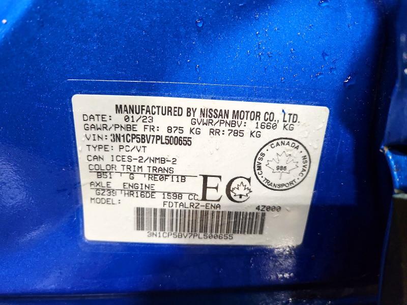 Продаж на аукціоні авто 2023 Nissan Kicks, vin: 3N1CP5BV7PL500655, номер лоту: 99674345
