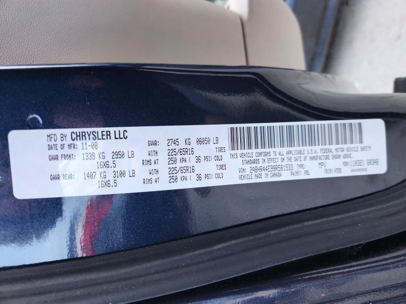 Продажа на аукционе авто 2009 Chrysler Town & Country, vin: 2A8HR44E99R581533, номер лота: 99227815