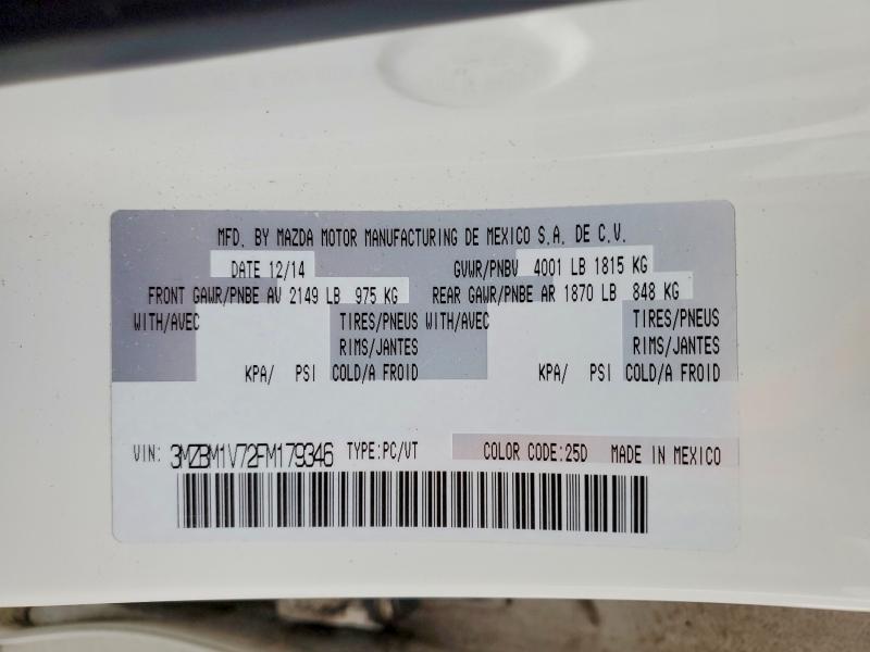 Продаж на аукціоні авто 2015 Mazda 3 Touring, vin: 3MZBM1V72FM179346, номер лоту: 96740265