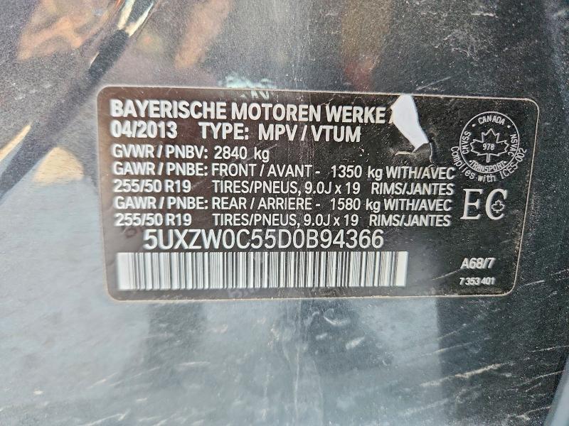 Aukcja sprzedaży 2013 Bmw X5, vin: 5UXZW0C55D0B94366, numer aukcji: 74945925