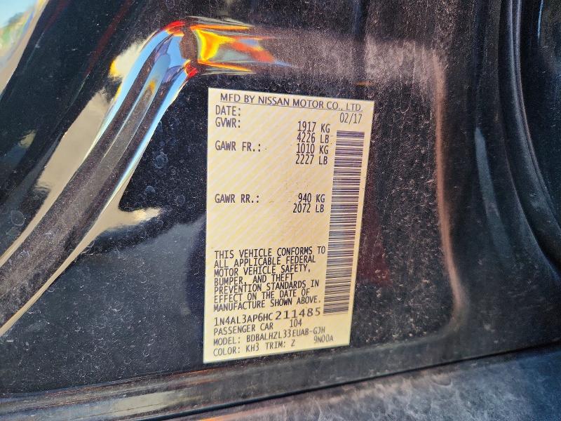 73506895 :رقم المزاد ، 1N4AL3AP6HC211485 vin ، 2017 Niss Altima مزاد بيع