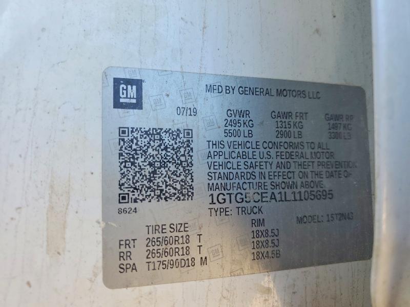 Продажа на аукционе авто 2020 Gmc Canyon Sle, vin: 1GTG5CEA1L1105695, номер лота: 73380205