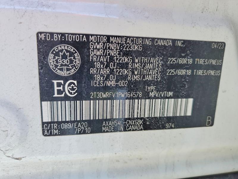 Продажа на аукционе авто 2023 Toyota Rav4 Limit, vin: 2T3DWRFV1PW164578, номер лота: 98624555