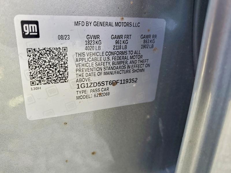 99223245 :رقم المزاد ، 1G1ZD5ST6RF119352 vin ، 2024 Chevrolet Malibu Lt مزاد بيع