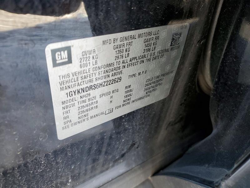 Aukcja sprzedaży 2017 Cadillac Xt5, vin: 1GYKNDRS6HZ222629, numer aukcji: 74588995