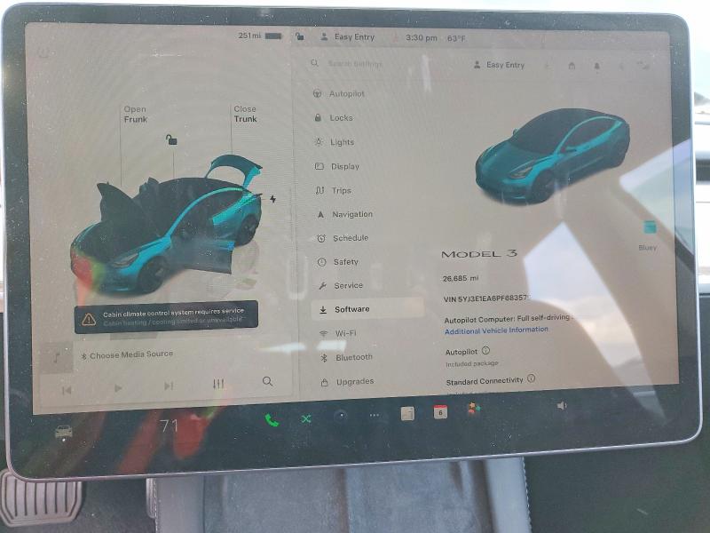 Продажа на аукционе авто 2023 Tesla Model 3, vin: 5YJ3E1EA6PF683579, номер лота: 98017185