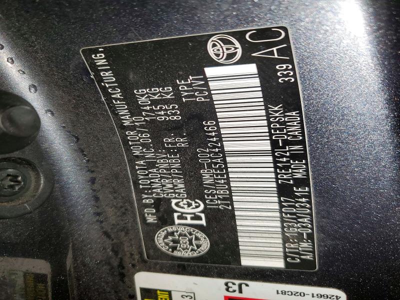 Продажа на аукционе авто 2010 Toyota Corolla Ba, vin: 2T1BU4EE5AC424466, номер лота: 99889525