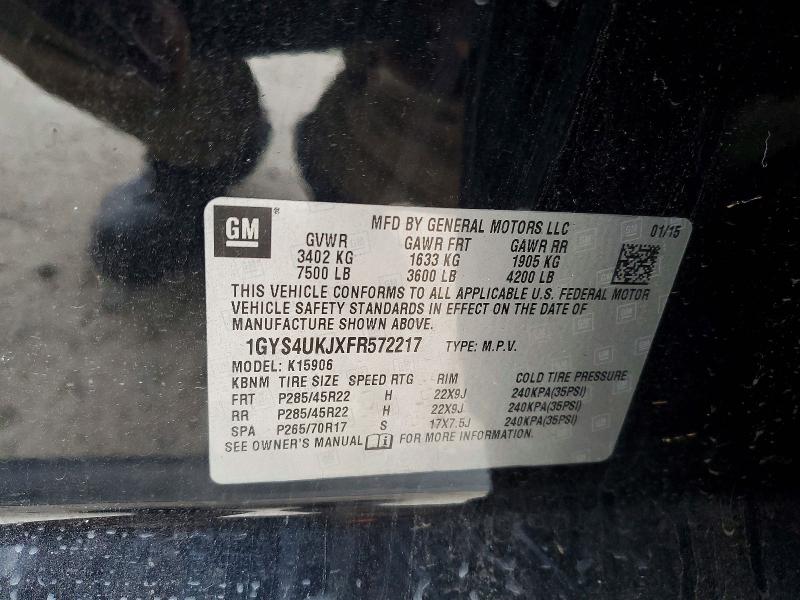Продажа на аукционе авто 2015 Cadillac Escalade, vin: 1GYS4UKJXFR572217, номер лота: 98148885