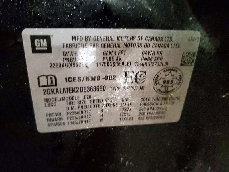 Продажа на аукционе авто 2013 Gmc Terrain, vin: 2GKALMEK2D6368680, номер лота: 54926026