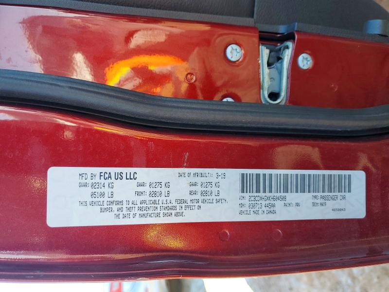 Aukcja sprzedaży 2019 Dodge Charger, vin: 2C3CDXHGXKH604508, numer aukcji: 73755305