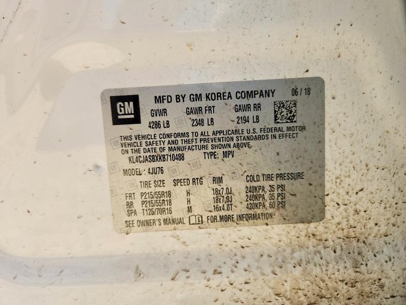 Aukcja sprzedaży 2019 Buick Encore, vin: KL4CJASBXKB710488, numer aukcji: 73400245