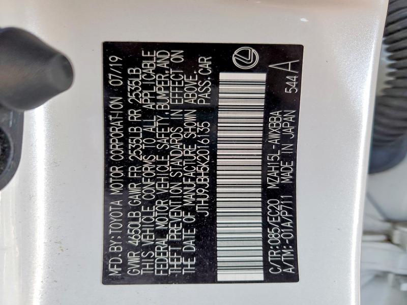 2019 Lexus Ux მანქანა იყიდება აუქციონზე, vin: JTHU9JBH5K2016135, აუქციონის ნომერი: 97402645