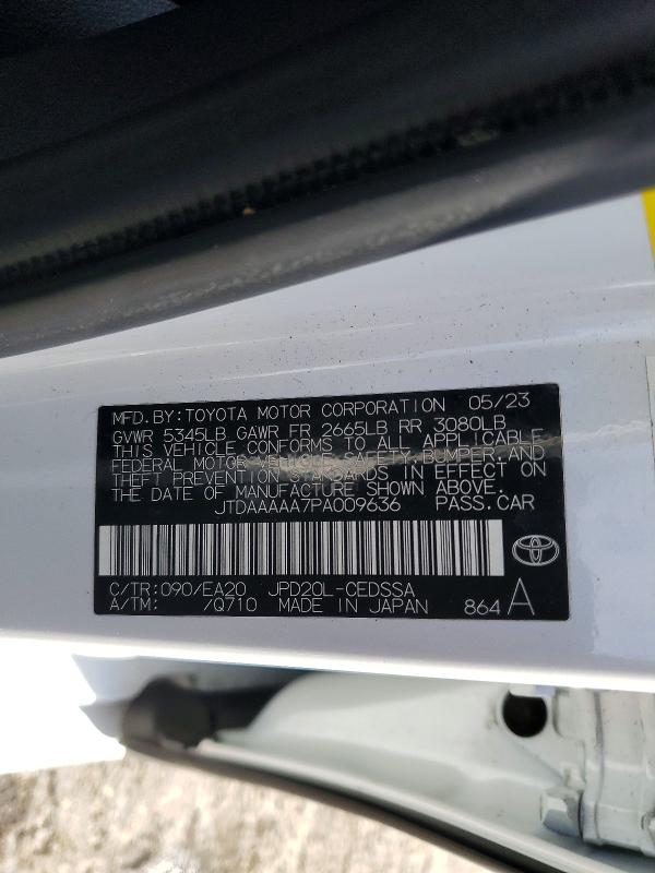 Продажа на аукционе авто 2023 Toyota Mirai, vin: JTDAAAAA7PA009636, номер лота: 99091265