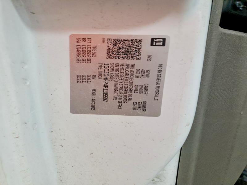 Продаж на аукціоні авто 2023 Chevrolet Express G3500, vin: 1GCZGHFP4P1185597, номер лоту: 78744235