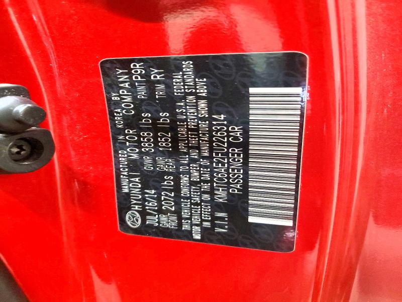 Aukcja sprzedaży 2015 Hyundai Veloster, vin: KMHTC6AE2FU226314, numer aukcji: 97848655