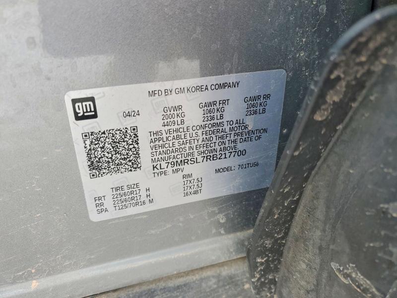 Aukcja sprzedaży 2024 Chevrolet Trailblazer, vin: KL79MRSL7RB217700, numer aukcji: 74296145