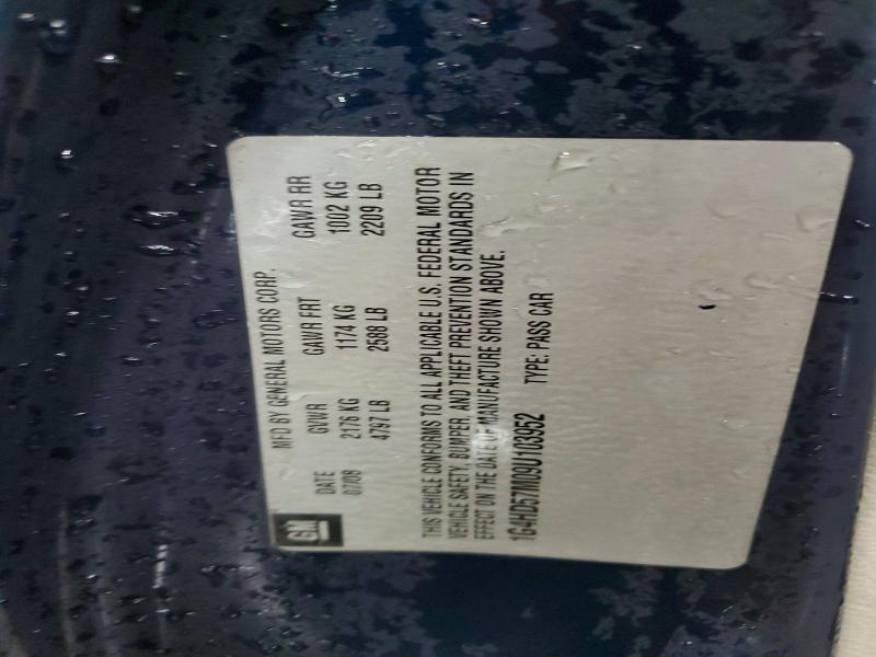 2009 Buick Lucerne მანქანა იყიდება აუქციონზე, vin: 1G4HD57M09U103952, აუქციონის ნომერი: 98477785