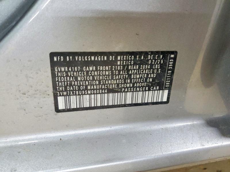 74298655 :رقم المزاد ، 3VW7X7BU9SM060844 vin ، 2025 Volkswagen Jetta Se مزاد بيع