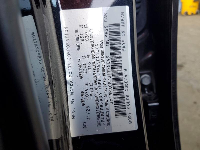 74484815 :رقم المزاد ، JM1BPACM7S1778043 vin ، 2025 Mazda 3 مزاد بيع