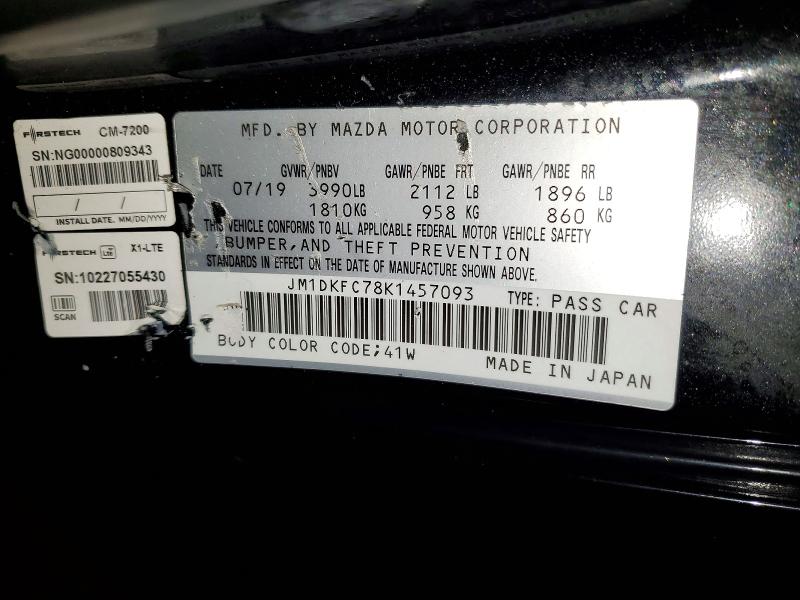 Aukcja sprzedaży 2019 Mazda Cx-3 Touri, vin: JM1DKFC78K1457093, numer aukcji: 99295595