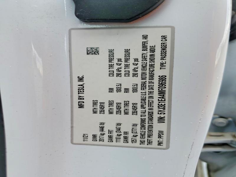 Продажа на аукционе авто 2021 Tesla Model 3, vin: 5YJ3E1EA4MF096986, номер лота: 75308825
