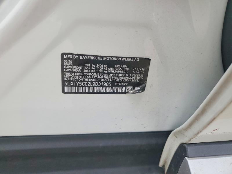 2020 Bmw X3 მანქანა იყიდება აუქციონზე, vin: 5UXTY5C02L9D31985, აუქციონის ნომერი: 98983625