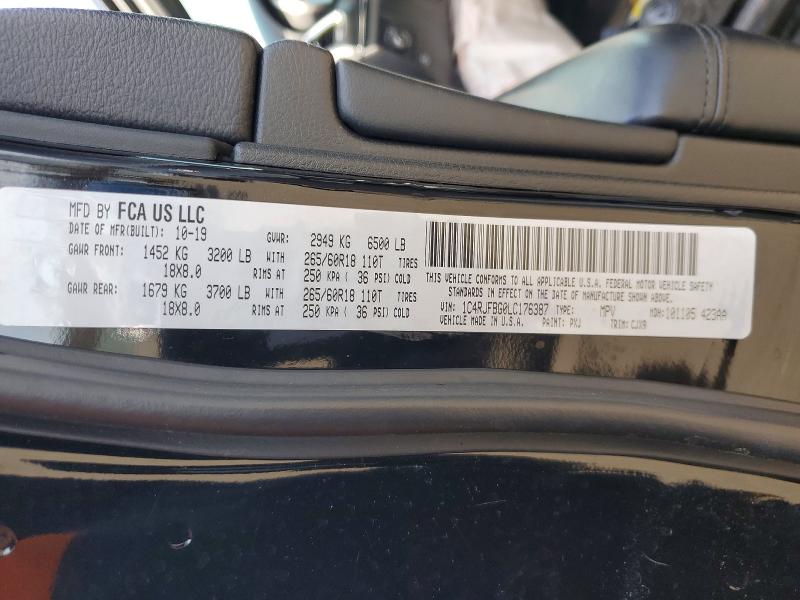 Продажа на аукционе авто 2020 Jeep Grand Cherokee, vin: 1C4RJFBG0LC176387, номер лота: 73324755