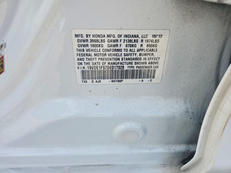 2013 Acura Ilx მანქანა იყიდება აუქციონზე, vin: 19VDE1F57DE017928, აუქციონის ნომერი: 72157205