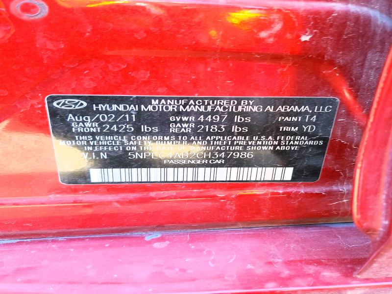 Aukcja sprzedaży 2012 Hyundai Sonata, vin: 5NPEC4AB2CH347986, numer aukcji: 72553685