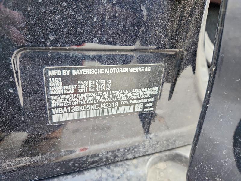 Продаж на аукціоні авто 2022 Bmw M550xi, vin: WBA13BK05NCJ42318, номер лоту: 73048795