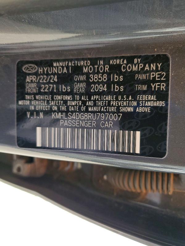 75569515 :رقم المزاد ، KMHLS4DG8RU797007 vin ، 2024 Hyundai Elantra مزاد بيع
