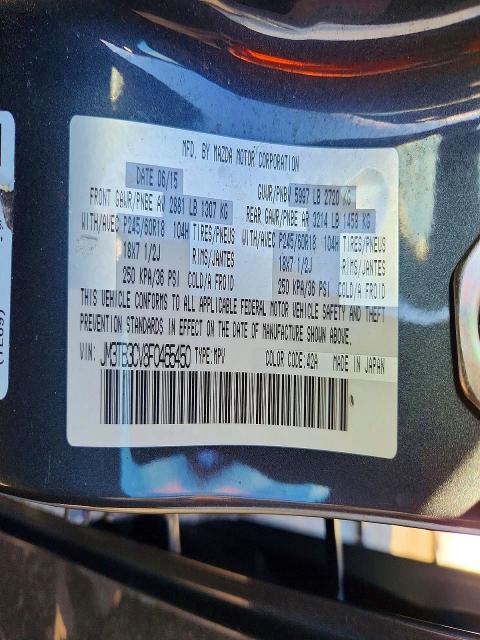 72613175 :رقم المزاد ، JM3TB3CV8F0465450 vin ، 2015 Mazda Cx-9 مزاد بيع