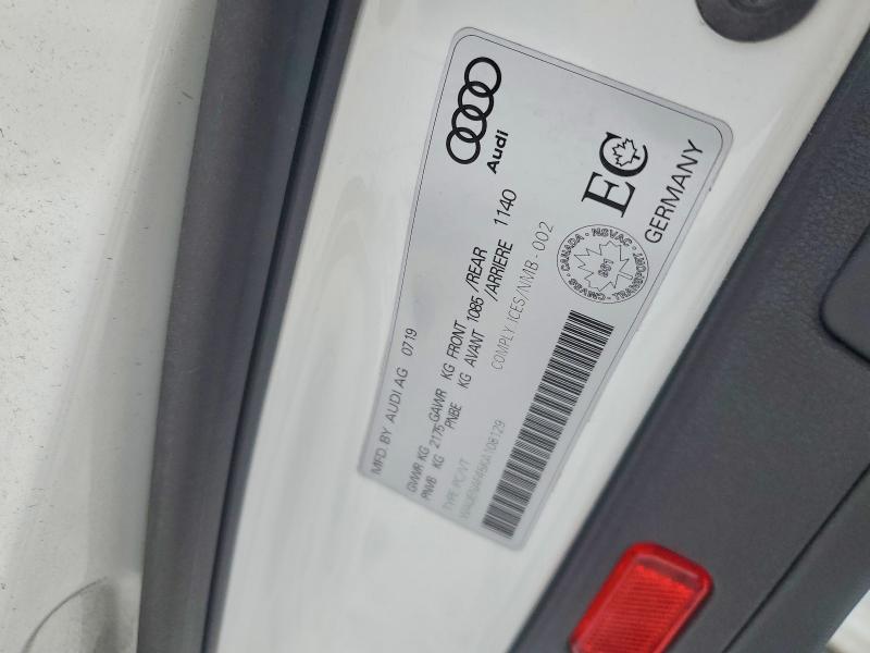 2019 Audi A4 მანქანა იყიდება აუქციონზე, vin: WAUENAF45KA108129, აუქციონის ნომერი: 97009165