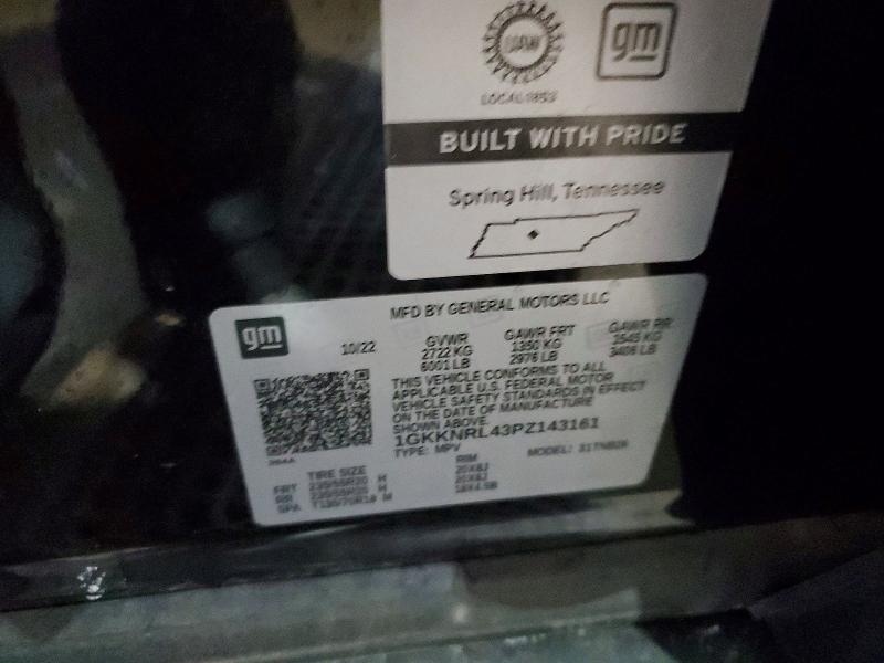 75147935 :رقم المزاد ، 1GKKNRL43PZ143161 vin ، 2023 Gmc Acadia مزاد بيع