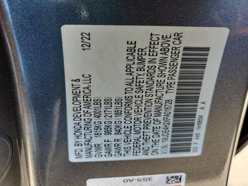 Aukcja sprzedaży 2023 Acura Integra, vin: 19UDE4H2XPA016728, numer aukcji: 75392595