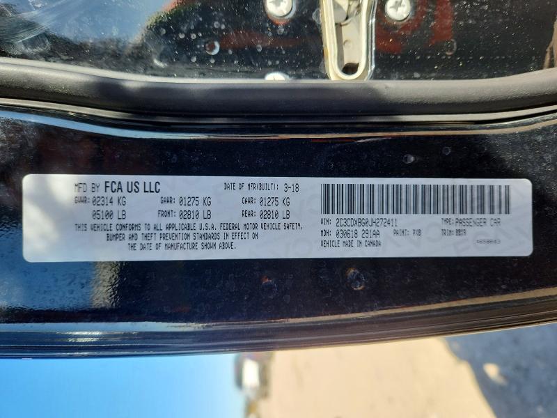 Продажа на аукционе авто 2018 Dodge Charger, vin: 2C3CDXBG0JH272411, номер лота: 98947255
