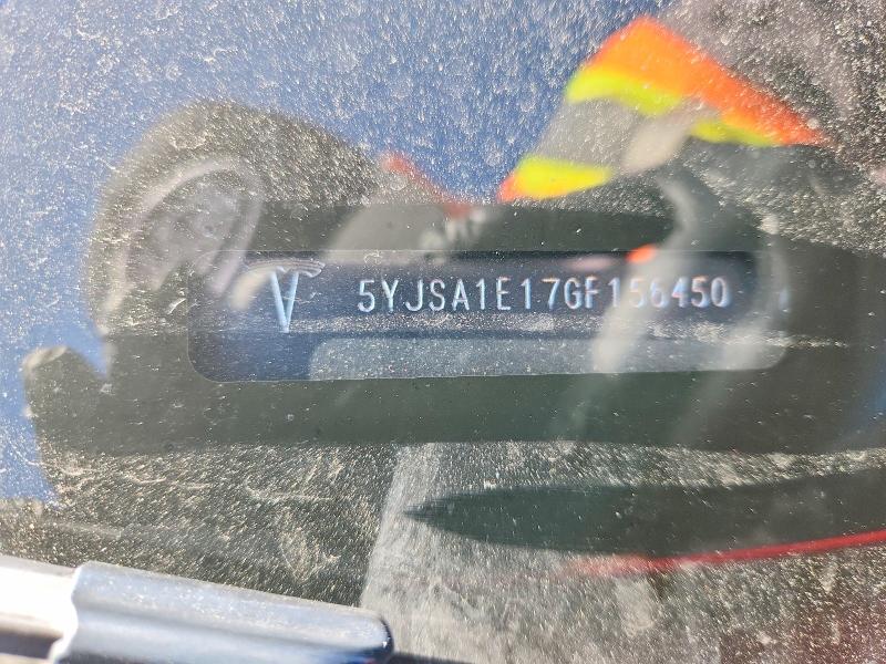 74661655 :رقم المزاد ، 5YJSA1E17GF156450 vin ، 2016 Tesla Model S مزاد بيع