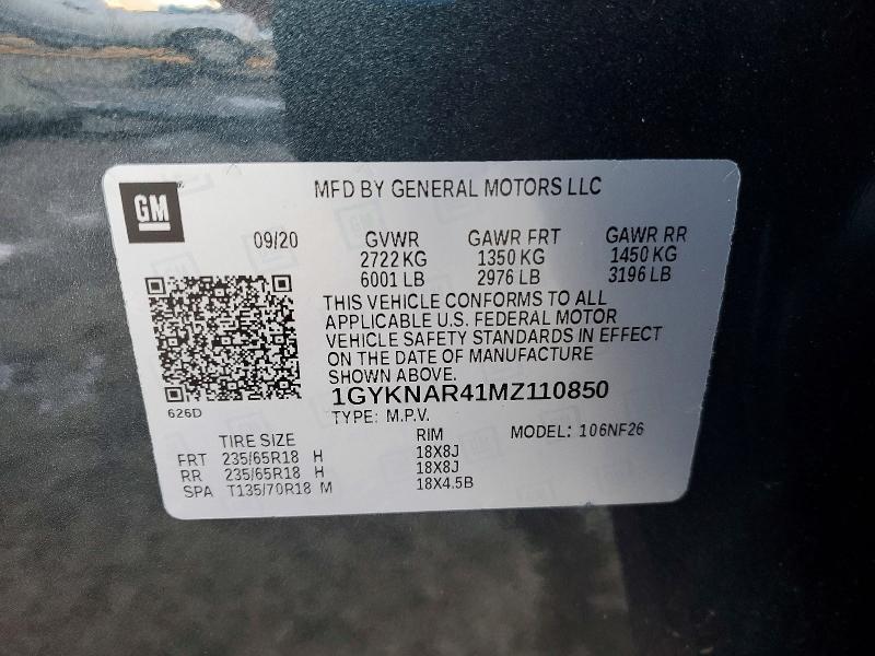 Aukcja sprzedaży 2021 Cadillac Xt5, vin: 1GYKNAR41MZ110850, numer aukcji: 74789985