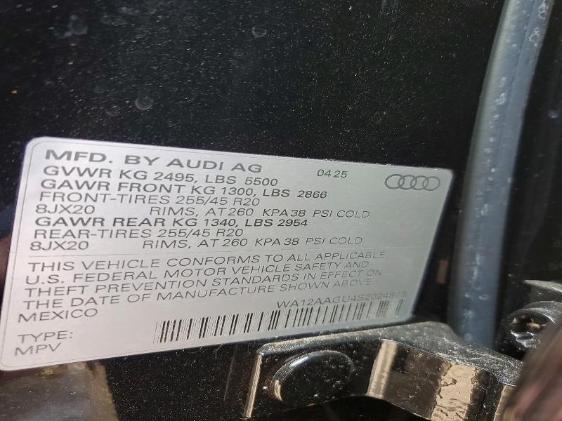 Aukcja sprzedaży 2025 Audi Q5, vin: WA12AAGU4S2024873, numer aukcji: 97571785