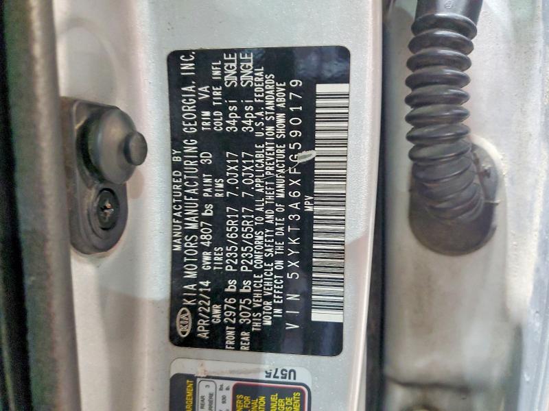 Aukcja sprzedaży 2015 Kia Sorento, vin: 5XYKT3A6XFG590179, numer aukcji: 98203755