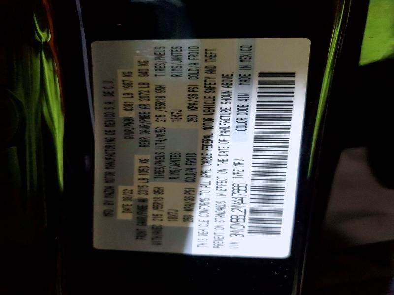 72521785 :رقم المزاد ، 3MVDMBBL2NM447666 vin ، 2022 Mazda Cx-30 مزاد بيع