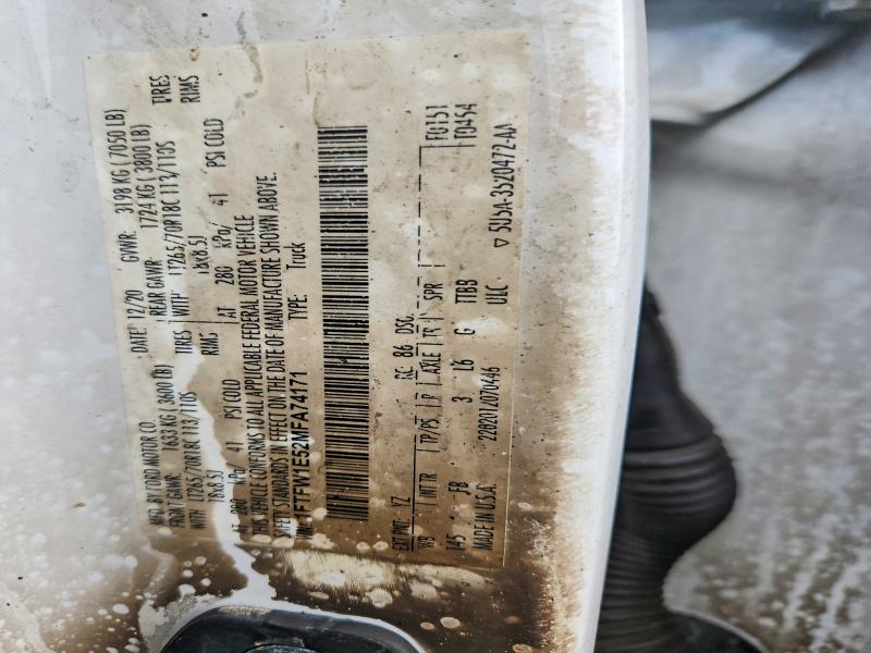 72696095 :رقم المزاد ، 1FTFW1E52MFA74171 vin ، 2021 Ford F150 مزاد بيع