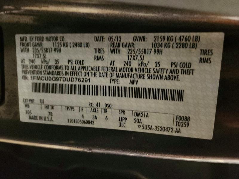 Продажа на аукционе авто 2013 Ford Escape, vin: 1FMCU0G97DUD76291, номер лота: 73212605