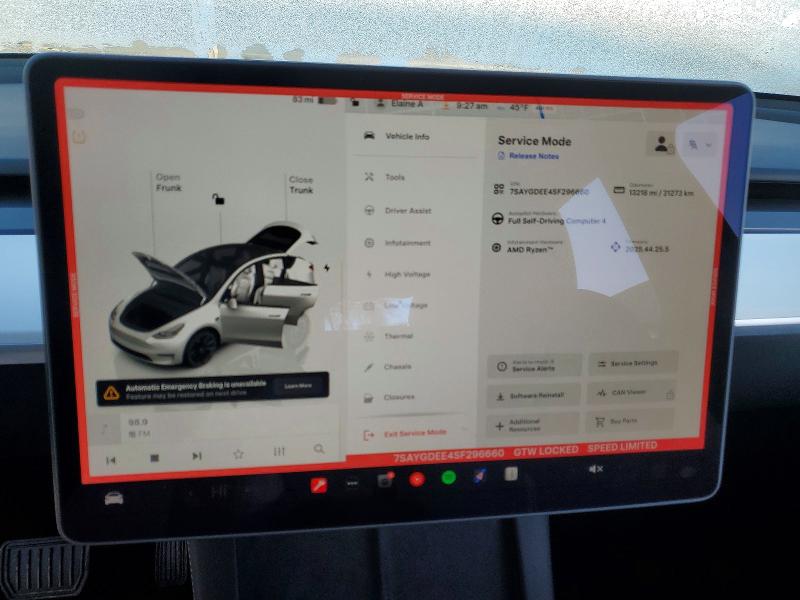 Продаж на аукціоні авто 2025 Tesla Model Y, vin: 7SAYGDEE4SF296660, номер лоту: 72766545
