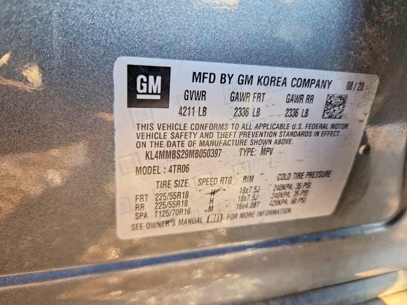 74938215 :رقم المزاد ، KL4MMBS29MB050397 vin ، 2021 Buick Encore Gx مزاد بيع