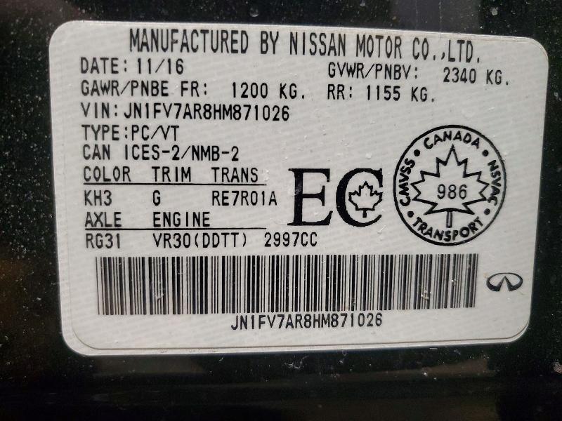 Aukcja sprzedaży 2017 Infiniti Q50, vin: JN1FV7AR8HM871026, numer aukcji: 75196675