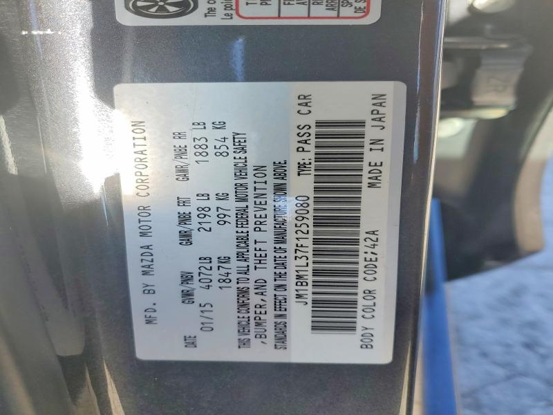 73622935 :رقم المزاد ، JM1BM1L37F1259080 vin ، 2015 Mazda 3 Touring مزاد بيع