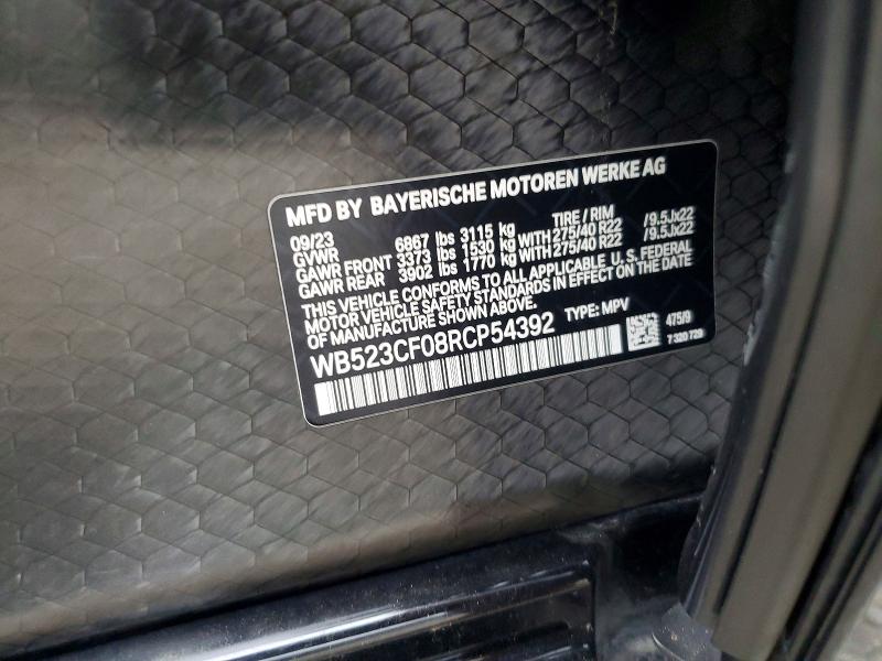 Aukcja sprzedaży 2024 Bmw Ix, vin: WB523CF08RCP54392, numer aukcji: 98404315